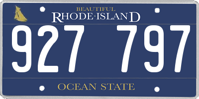 RI license plate 927797