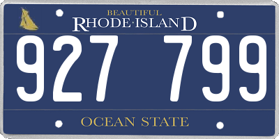 RI license plate 927799
