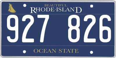 RI license plate 927826