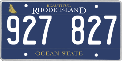 RI license plate 927827