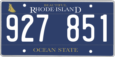 RI license plate 927851