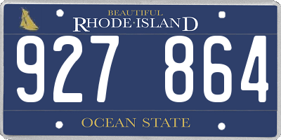 RI license plate 927864