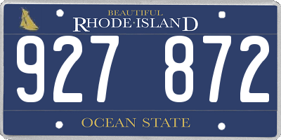 RI license plate 927872