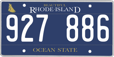 RI license plate 927886