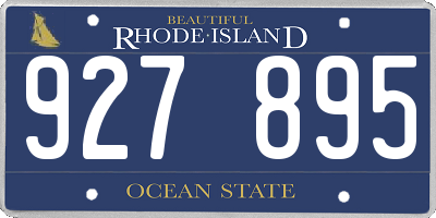 RI license plate 927895
