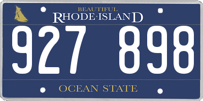 RI license plate 927898