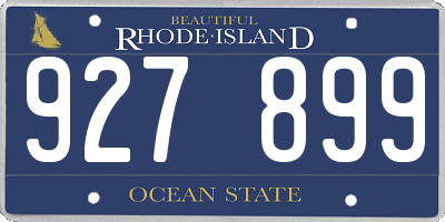 RI license plate 927899