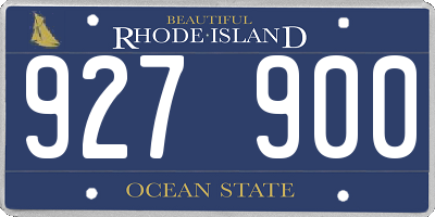 RI license plate 927900