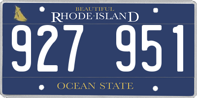 RI license plate 927951
