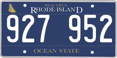 RI license plate 927952
