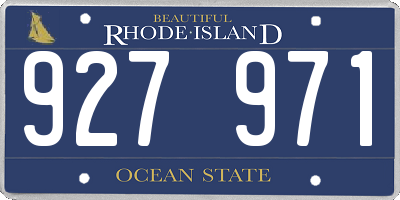 RI license plate 927971