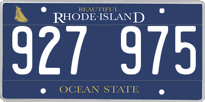 RI license plate 927975