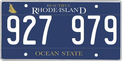 RI license plate 927979