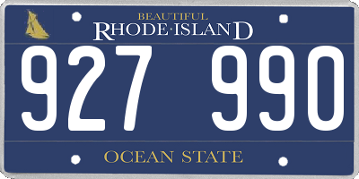 RI license plate 927990