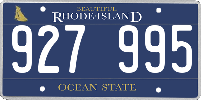 RI license plate 927995