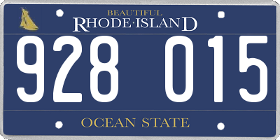 RI license plate 928015