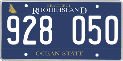 RI license plate 928050