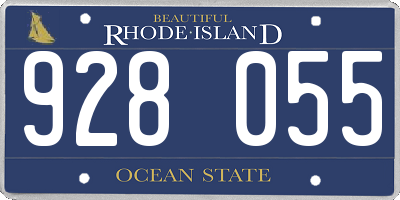 RI license plate 928055