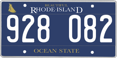 RI license plate 928082