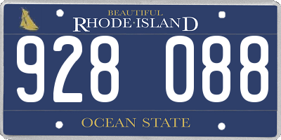 RI license plate 928088
