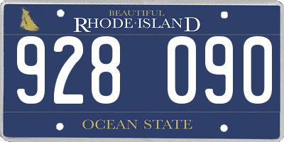 RI license plate 928090