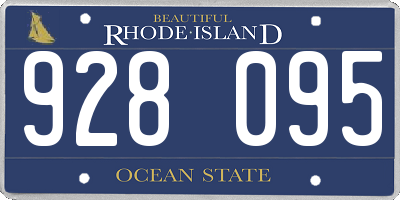 RI license plate 928095