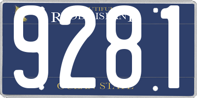 RI license plate 9281
