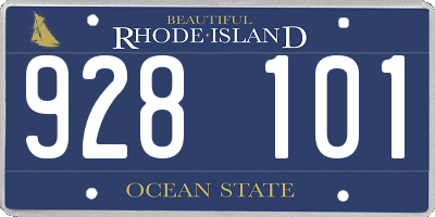 RI license plate 928101