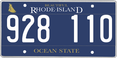 RI license plate 928110
