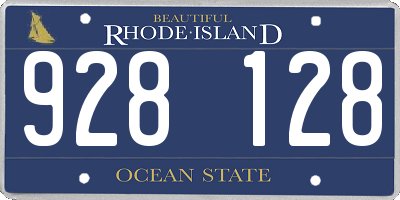 RI license plate 928128