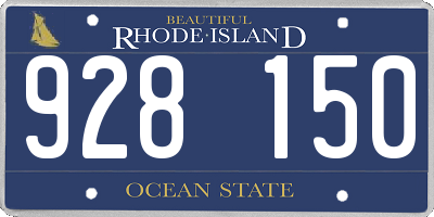 RI license plate 928150
