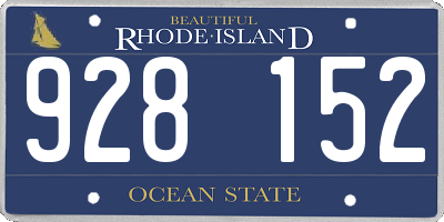 RI license plate 928152
