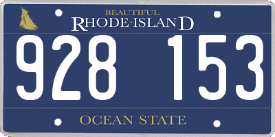 RI license plate 928153