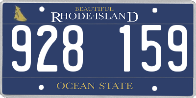 RI license plate 928159