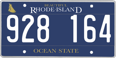 RI license plate 928164
