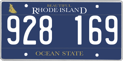 RI license plate 928169