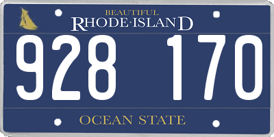 RI license plate 928170