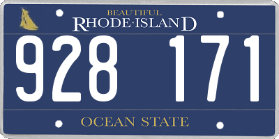 RI license plate 928171