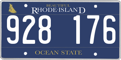 RI license plate 928176