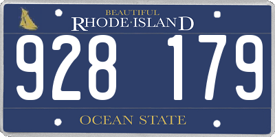 RI license plate 928179