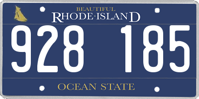 RI license plate 928185