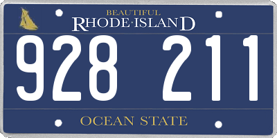 RI license plate 928211