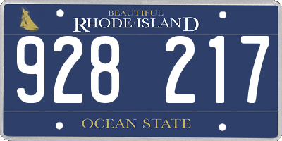 RI license plate 928217
