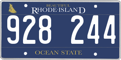 RI license plate 928244