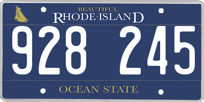 RI license plate 928245