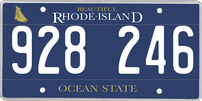 RI license plate 928246