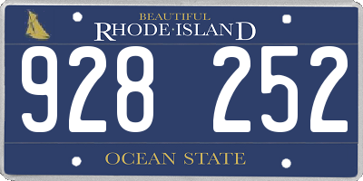 RI license plate 928252