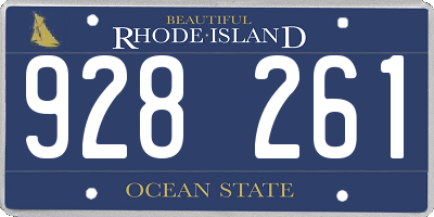 RI license plate 928261