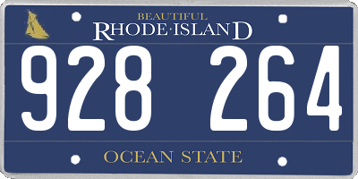 RI license plate 928264