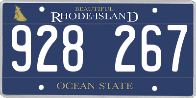 RI license plate 928267